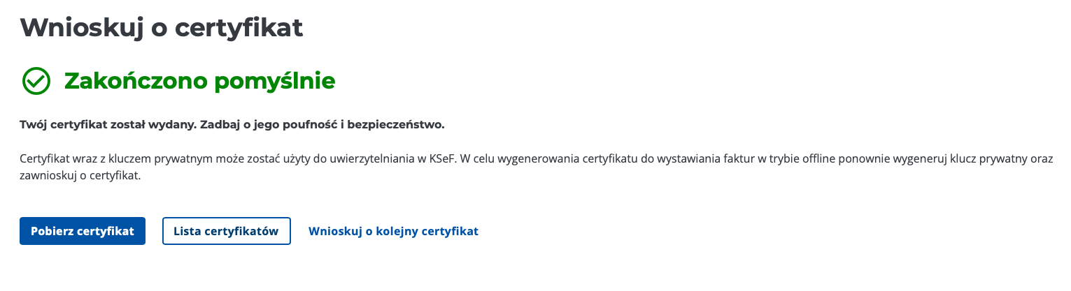 Certyfikat wydany