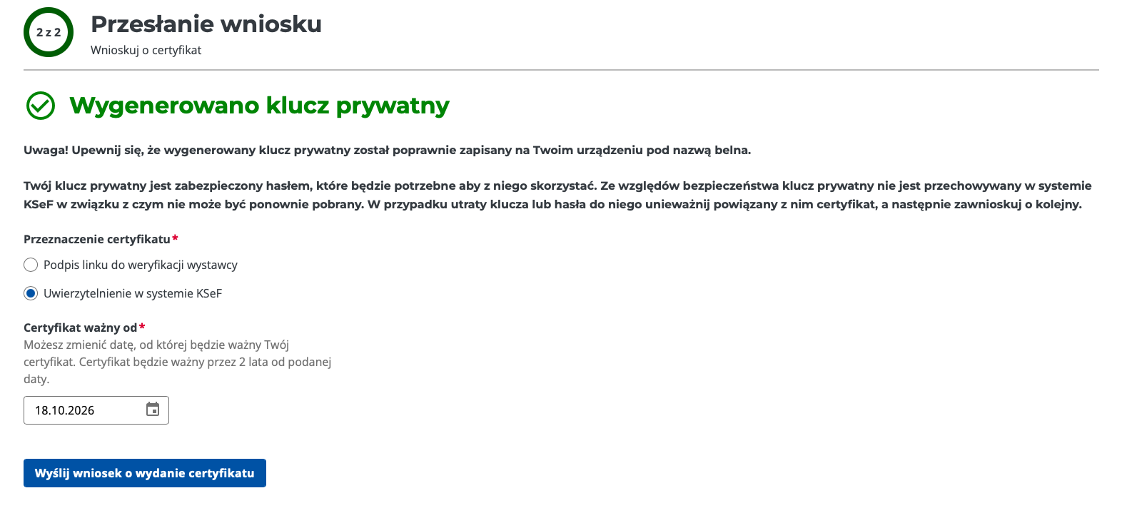 Przeznaczenie: Uwierzytelnienie w systemie KSeF
